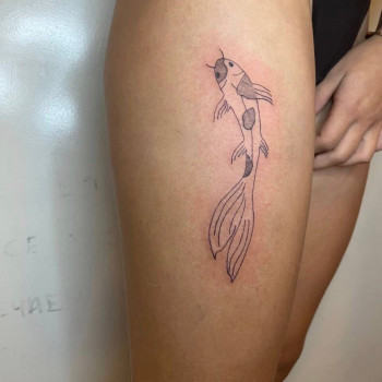 фото тату, , , рыба