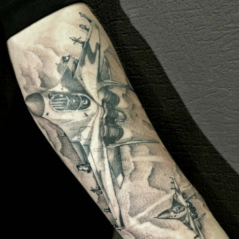 фото тату, , , самолет