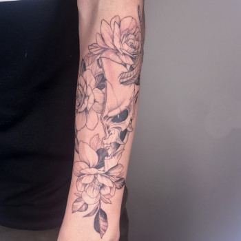 фото тату, , череп