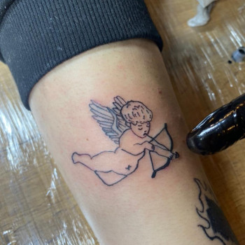 фото тату, , ангел, купидон