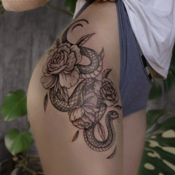 фото тату, , змея, 
